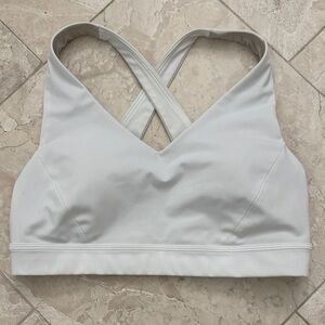lululemon athletic White and Tan Sports Bra - tag has been cut out